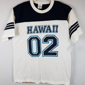Vtg Alore 80s Hawaii Ringer T Shirt Single Stitch
